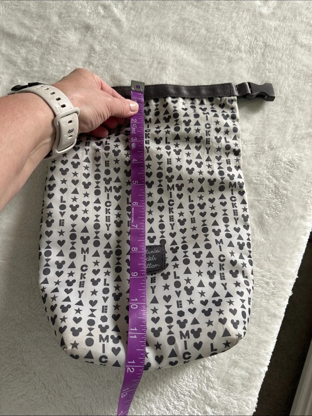 Petunia Pickle Bottom Disney Gray & White Patterned Bag Pouch Set